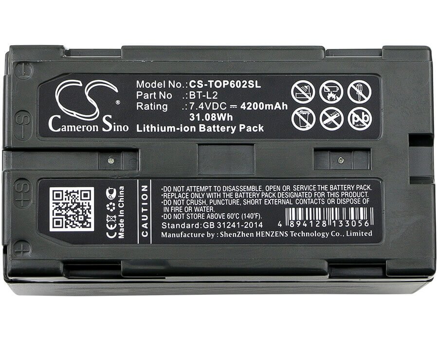 Equipment Battery for Topcon, Es Total Station, Es-600g, Es-602, Es-602g 7.4v, 4200mah - 31.08wh Equipment, Survey, Test Cameron Sino Technology Limited