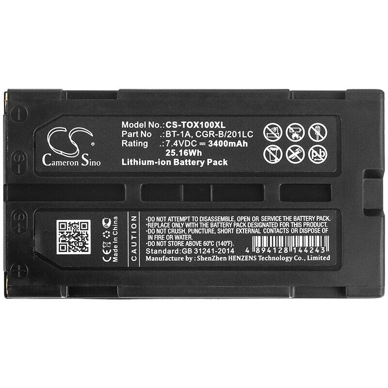 7.4V, Li-ion, 3400mAh, Equipment battery fits Topcon, Bt-1a, GP-SX1, Sx-1, 25.16Wh Equipment, Survey, Test Cameron Sino Technology Limited