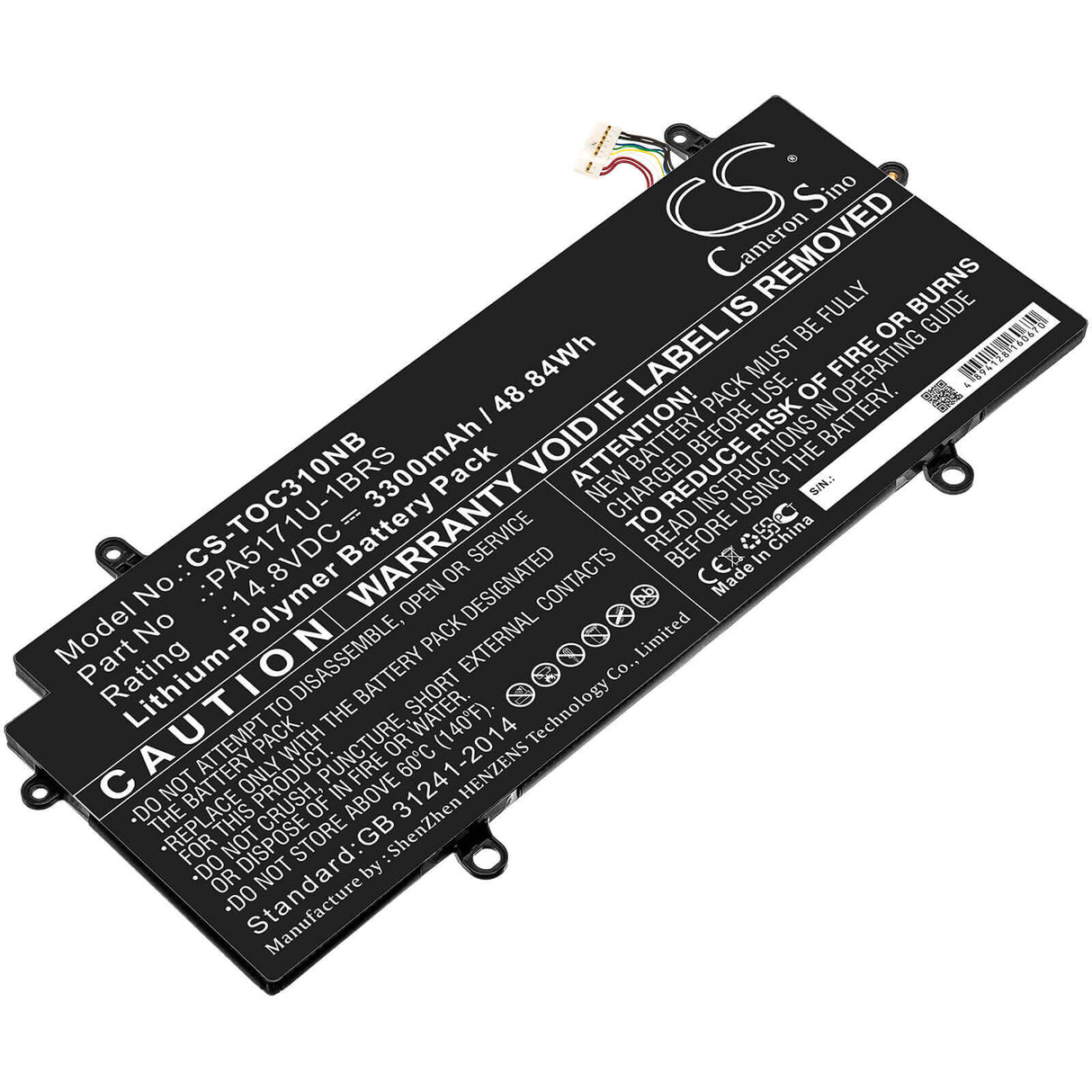 Battery For Toshiba, Cb30-102, Cb35-a3120 Chromebook, Chromebook Cb30-100 14.8v, 3300mah - 48.84wh Notebook, Laptop Cameron Sino Technology Limited