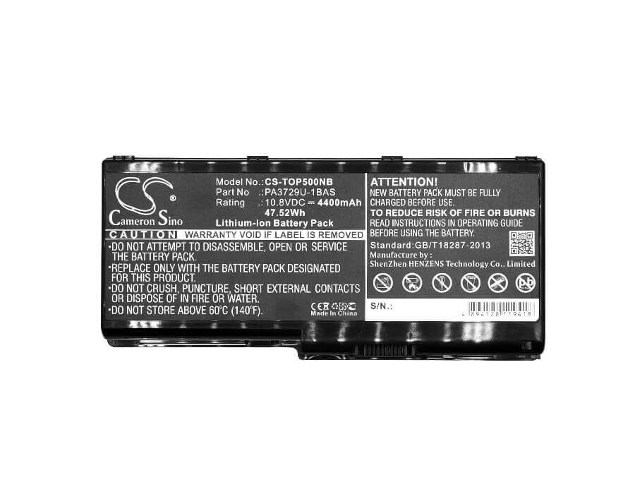 Battery For Toshiba, Dynabook Qosmio Gxw/70lw, Qosmio 90lw, Qosmio 97k 10.8v, 4400mah - 47.52wh Notebook, Laptop Cameron Sino Technology Limited