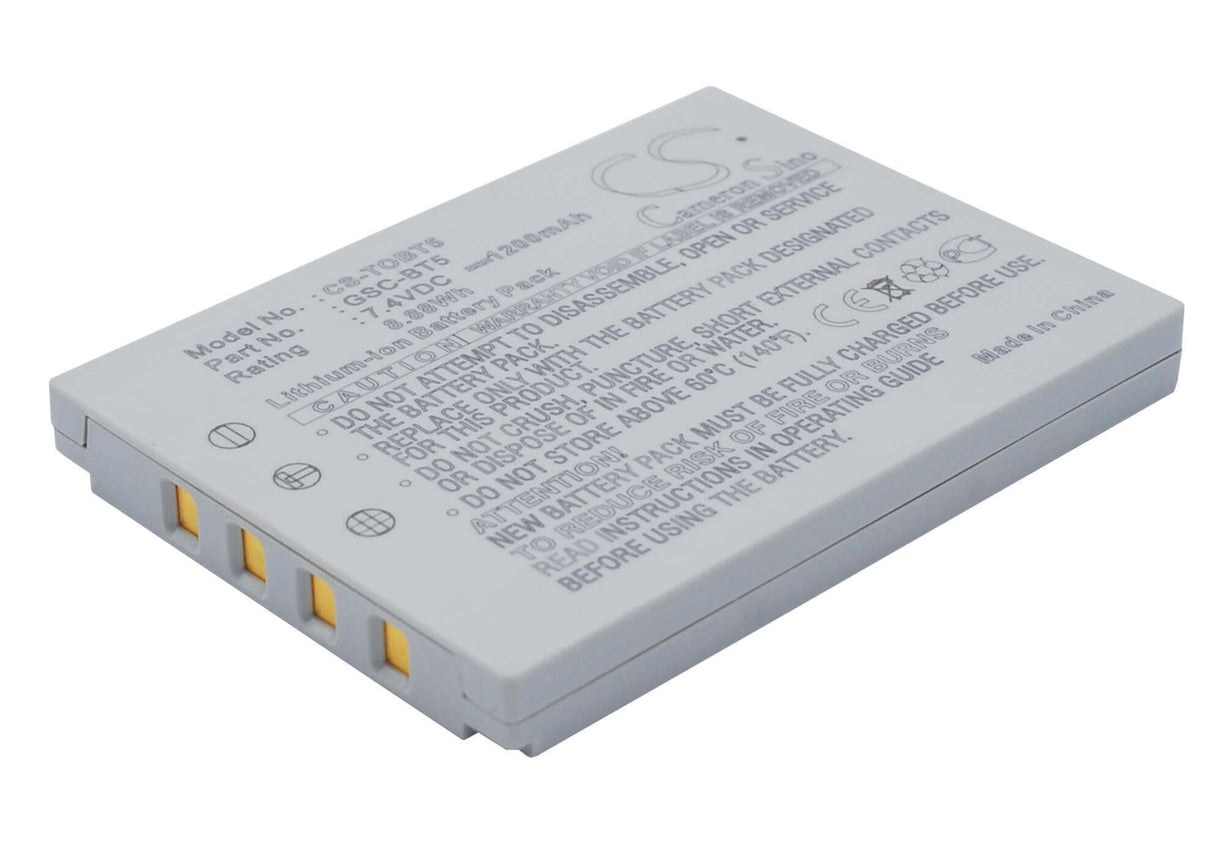 Camera Battery For Toshiba Gigashot Gsc-r30, Gigashot Gsc-r30au, 7.4v, 1200mah - 8.88wh Camera Cameron Sino Technology Limited (Suspended)