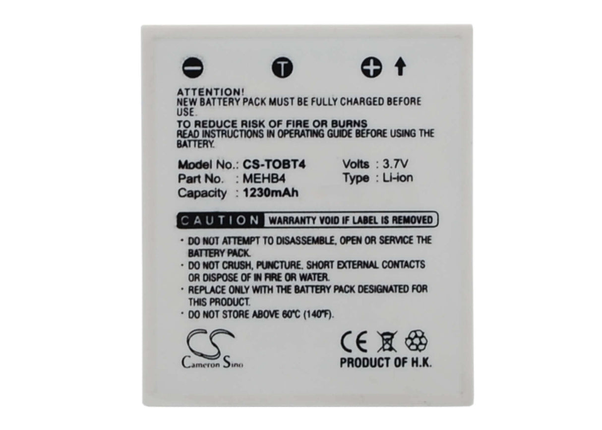 3.7V, Li-ion, 1230mAh, Equipment battery fits Toshiba, Mehbt4, gigashot V10, 4.55Wh Equipment, Survey, Test Cameron Sino Technology Limited (Suspended)