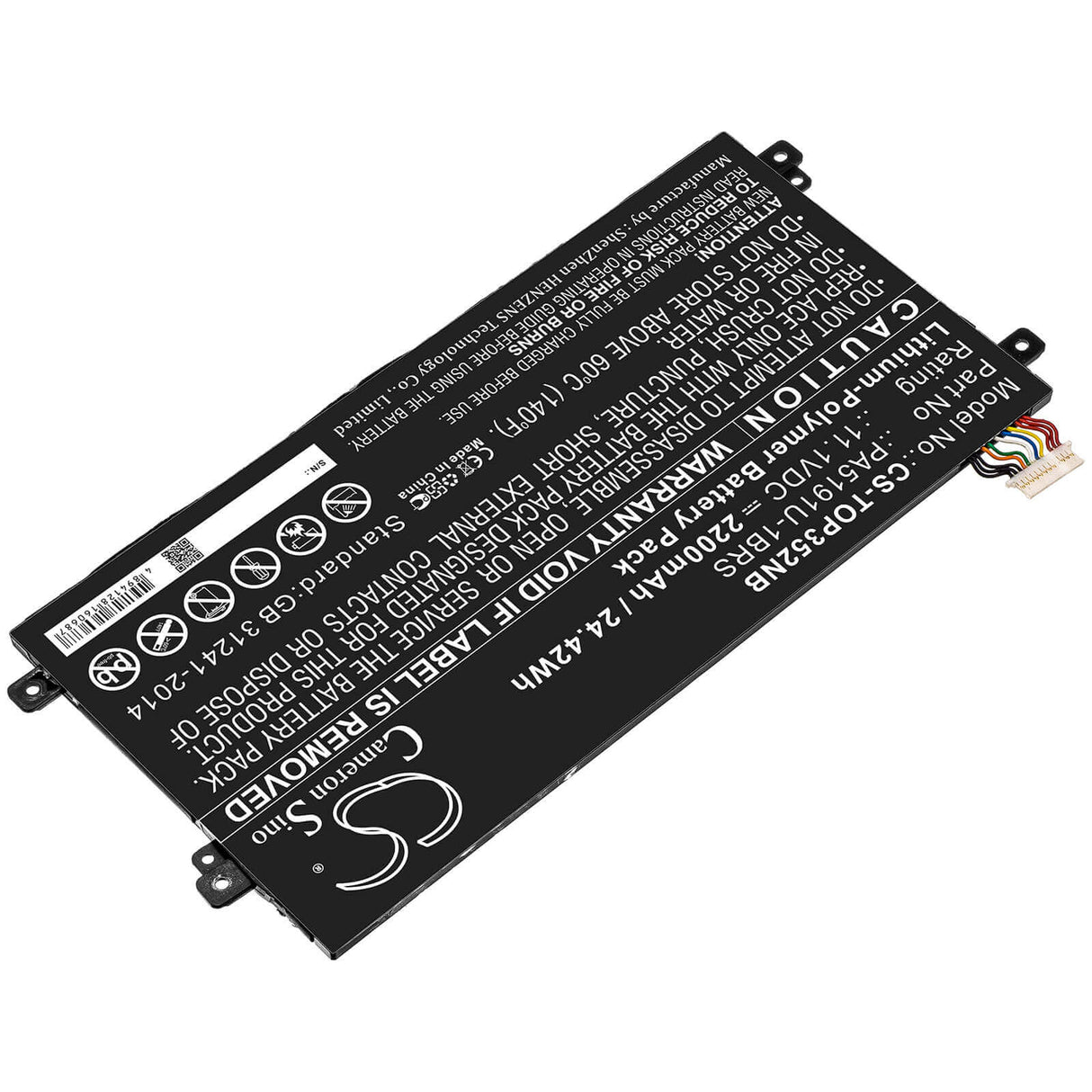 Battery For Toshiba, P30w-b-10e, Satellite Click 2 Pro P30w-b-10e 11.1v, 2200mah - 24.42wh Notebook, Laptop Cameron Sino Technology Limited