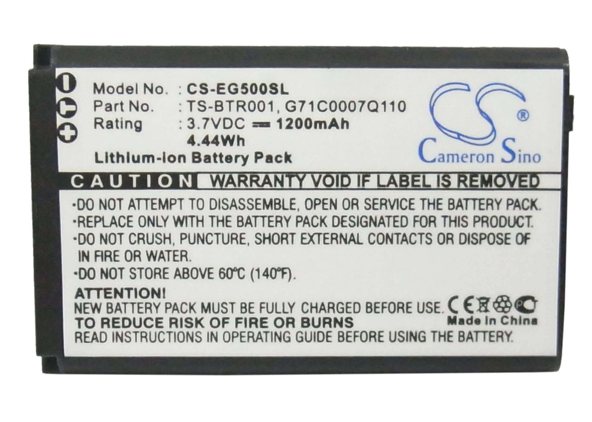 3,7V, Li-ion, 1200mAh, batterie de smartphone compatible avec Toshiba, 15688, Portege G500, 4,44Wh Mobile, Smartphone Cameron Sino Technology Limited (Smartphone)