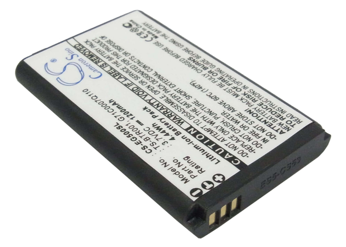3,7V, Li-ion, 1200mAh, batterie de smartphone compatible avec Toshiba, 15688, Portege G500, 4,44Wh Mobile, Smartphone Cameron Sino Technology Limited (Smartphone)