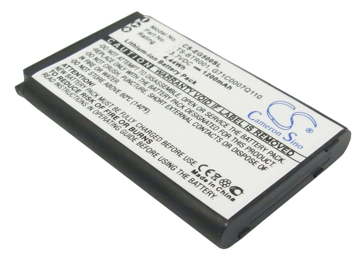 3,7V, Li-ion, 1200mAh, batterie de smartphone compatible avec Toshiba, 15688, Portege G500, 4,44Wh Mobile, Smartphone Cameron Sino Technology Limited (Smartphone)