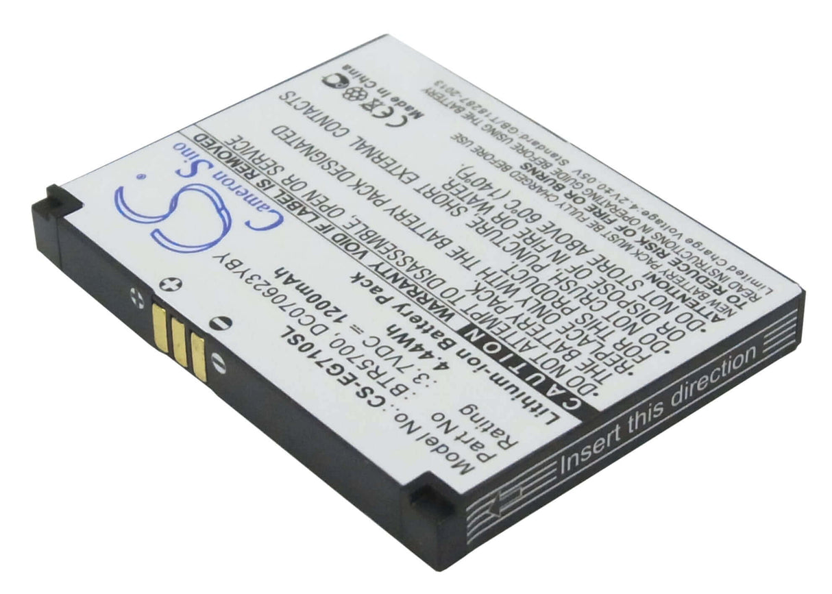 3,7V, Li-ion, 1200mAh, batterie de smartphone compatible avec Toshiba, Btr5700, Portege G710, 4,44Wh Mobile, Smartphone Cameron Sino Technology Limited (Smartphone)