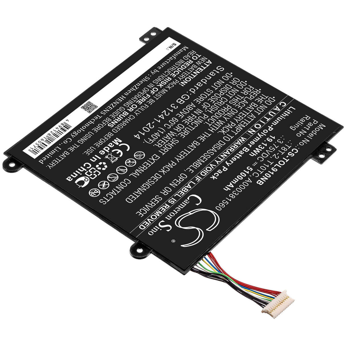 Battery For Toshiba, Satellite Click Mini L9w-b, Satellite Click Mini L9w-b 8.9 3.75v, 5100mah - 19.13wh Notebook, Laptop Cameron Sino Technology Limited
