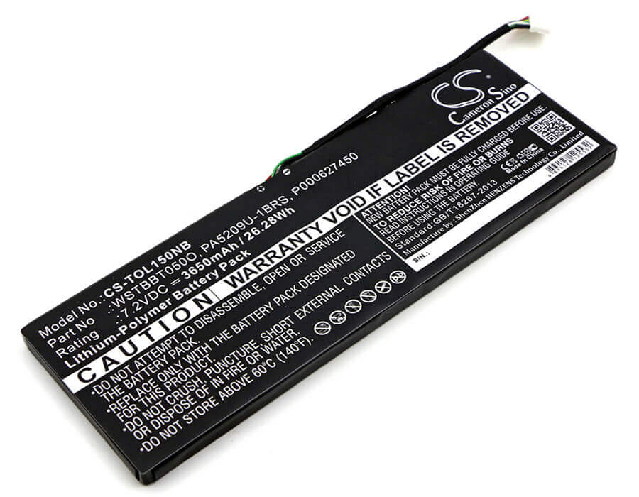 Battery For Toshiba, Satellite L10t, Satellite L10w, Satellite L10w-b 7.2v, 3650mah - 26.28wh Notebook, Laptop Cameron Sino Technology Limited