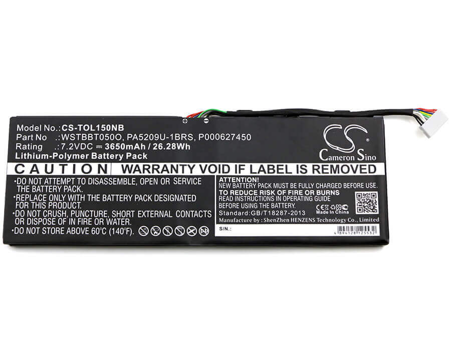 Battery For Toshiba, Satellite L10t, Satellite L10w, Satellite L10w-b 7.2v, 3650mah - 26.28wh Notebook, Laptop Cameron Sino Technology Limited