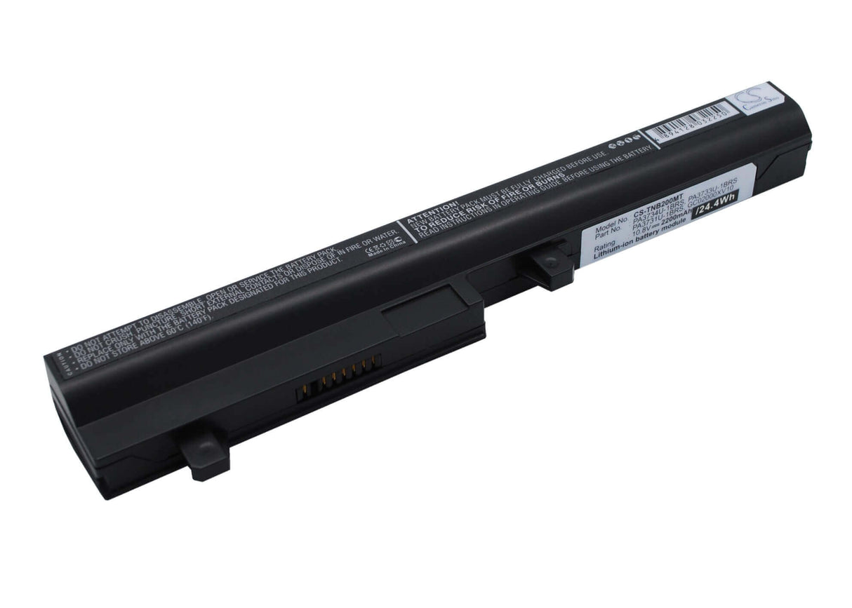 Battery For Toshiba Satellite Nb200, Satellite Nb201, Satellite Nb205 10.8v, 2200mah - 23.76wh Notebook, Laptop Cameron Sino Technology Limited