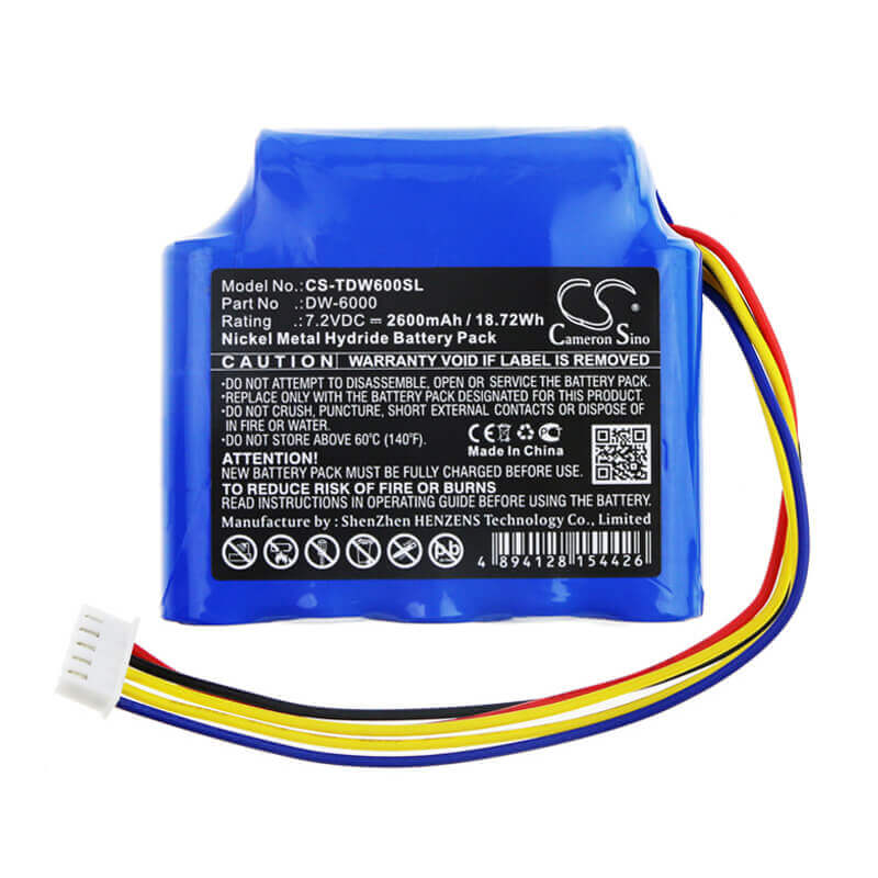 7.2V, Ni-MH, 2600mAh, Equipment battery fits Tosight, DW-6000, Dwk-6000, 18.72Wh Equipment, Survey, Test Cameron Sino Technology Limited