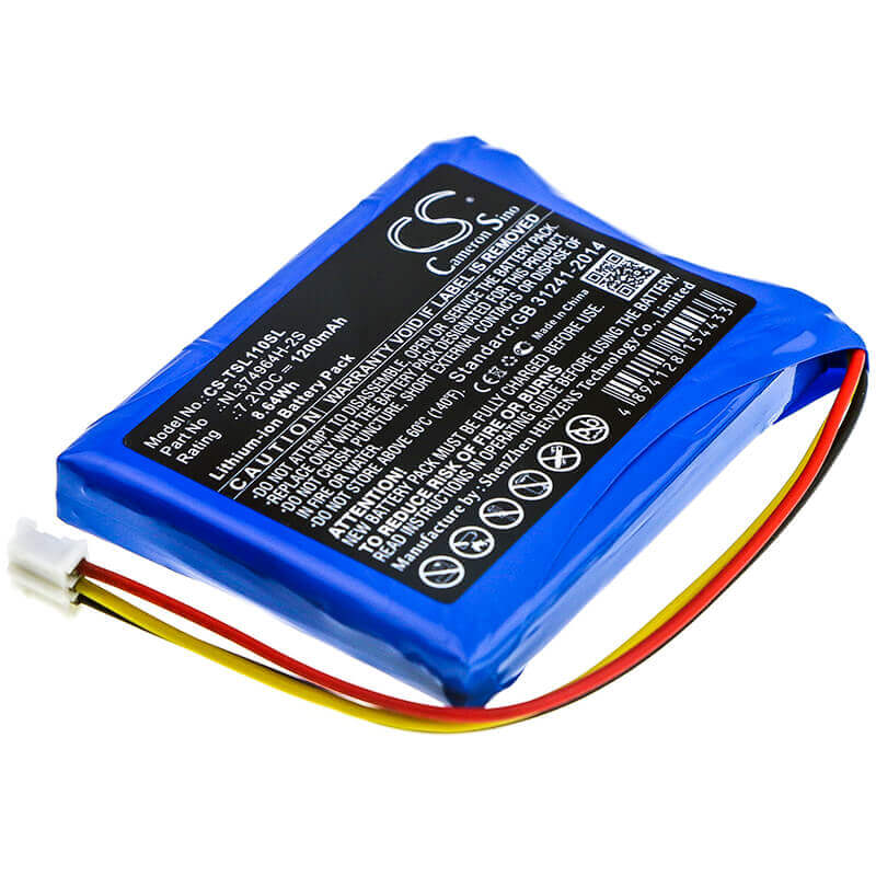 7.2V, Li-ion, 1200mAh, Equipment battery fits Tosight, Nl374964h-2s, TSEL-110, Tsel-2000, 8.64Wh Equipment, Survey, Test Cameron Sino Technology Limited