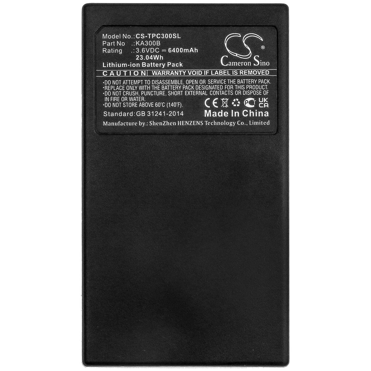 Batterie pour Tp-link, Kasa, Kc300 3.6v, 6400mah - 23.04wh Batteries pour Électronique Cameron Sino Technology Limited (Suspendu)
