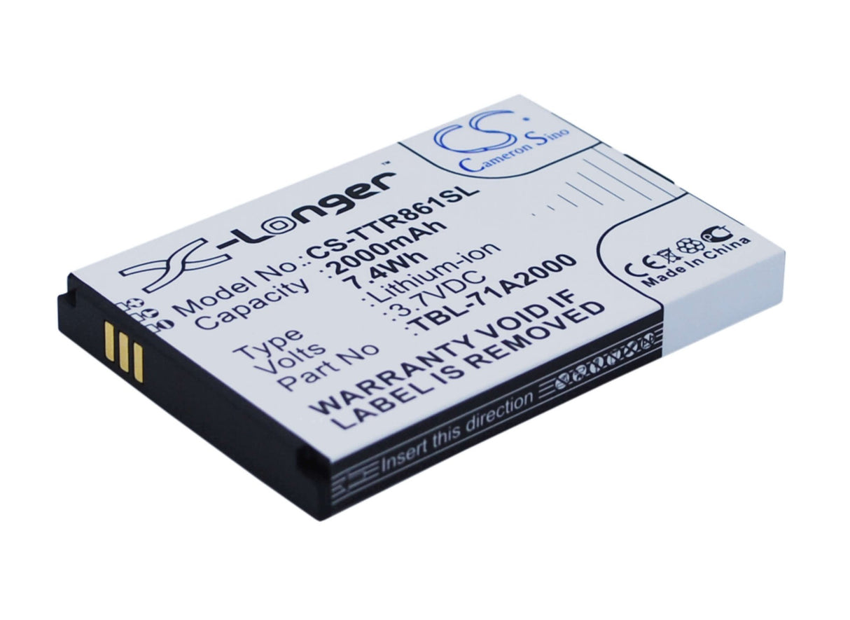 3.7V, Li-ion, 2000mAh, Hotspot battery fits Tp-link, Tbl-71a2000, M5250 Ver 1.0, M5350, 7.40Wh Hotspot Cameron Sino Technology Limited