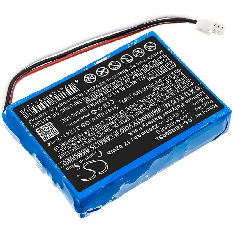 7.4V, Li-Polymer, 2300mAh, Equipment battery fits Tribrer, Aor500abs, AOR500, Aor500-a, 17.02Wh Equipment, Survey, Test Cameron Sino Technology Limited