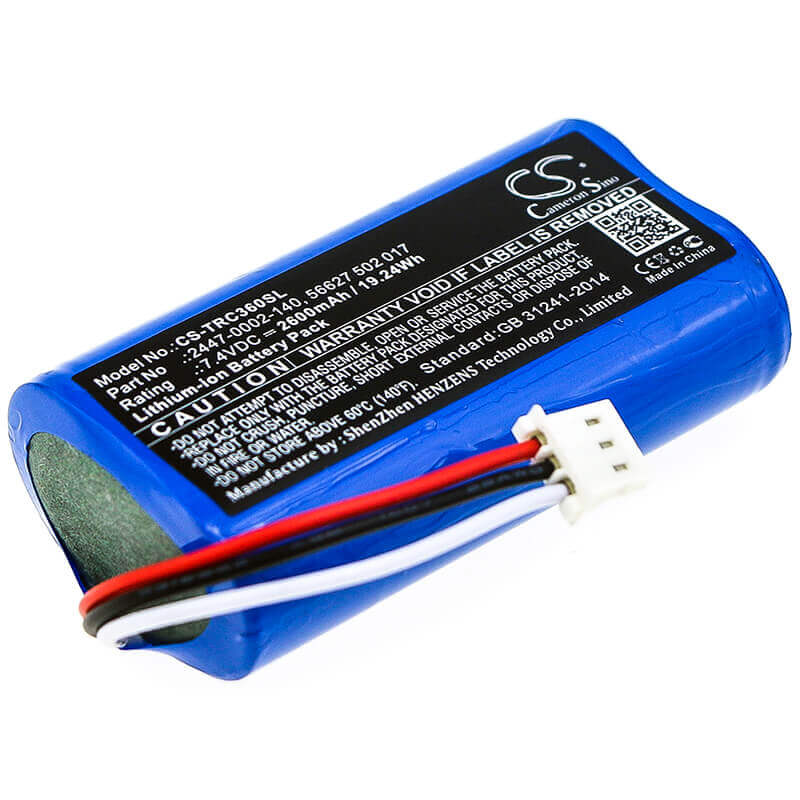 7,4V, Li-ion, 2600mAh, Batterie d'équipement compatible avec Trilithic, 2447-0002-140, 360 DSP, E-400, 19,24Wh Équipement, Enquête, Test Cameron Sino Technology Limited