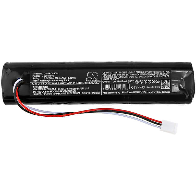 7.2V, Ni-MH, 2500mAh, Batterie d'équipement compatible avec Trilithic, 90047000, 860 DSPi Cable Meter, 860dsp, 18Wh Équipement, Enquête, Test Cameron Sino Technology Limited