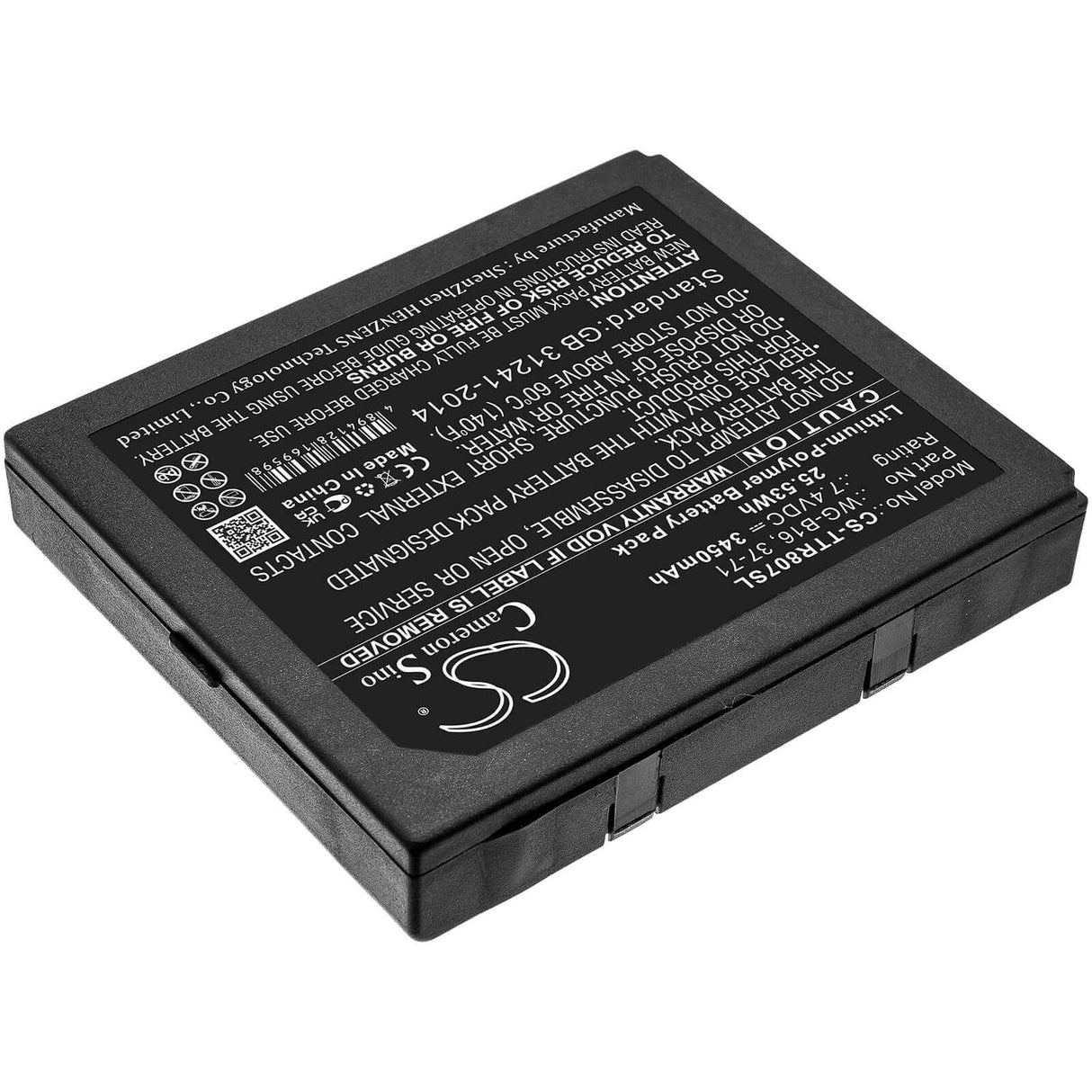 7.4V, Li-Polymer, 3450mAh, Equipment battery fits Triplett, 37-105, CamView IP Pro, Camview Ip Pro 5” Camera Teste, 25.53Wh Equipment, Survey, Test Cameron Sino Technology Limited