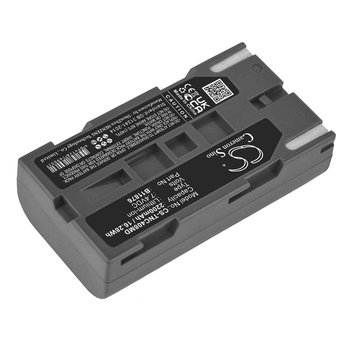 7,4V, Li-ion, 2200mAh, Batterie médicale compatible avec Tsi Inc, B11876, Certifier Fa Plus Ventilator, Certifier Flow Analyzer Plus V, 16,28Wh Medical Cameron Sino Technology Limited (Medical)