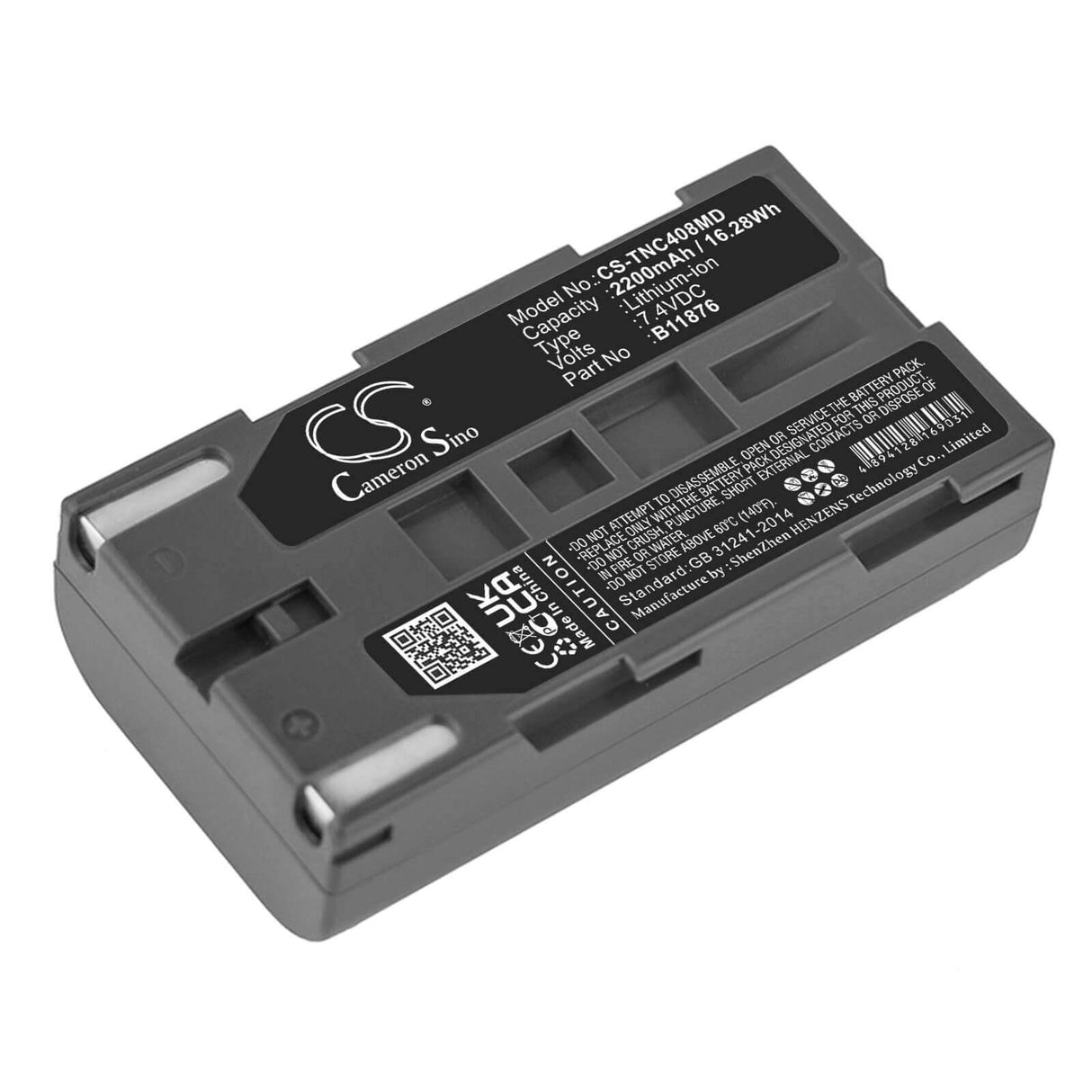 7,4V, Li-ion, 2200mAh, Batterie médicale compatible avec Tsi Inc, B11876, Certifier Fa Plus Ventilator, Certifier Flow Analyzer Plus V, 16,28Wh Medical Cameron Sino Technology Limited (Medical)