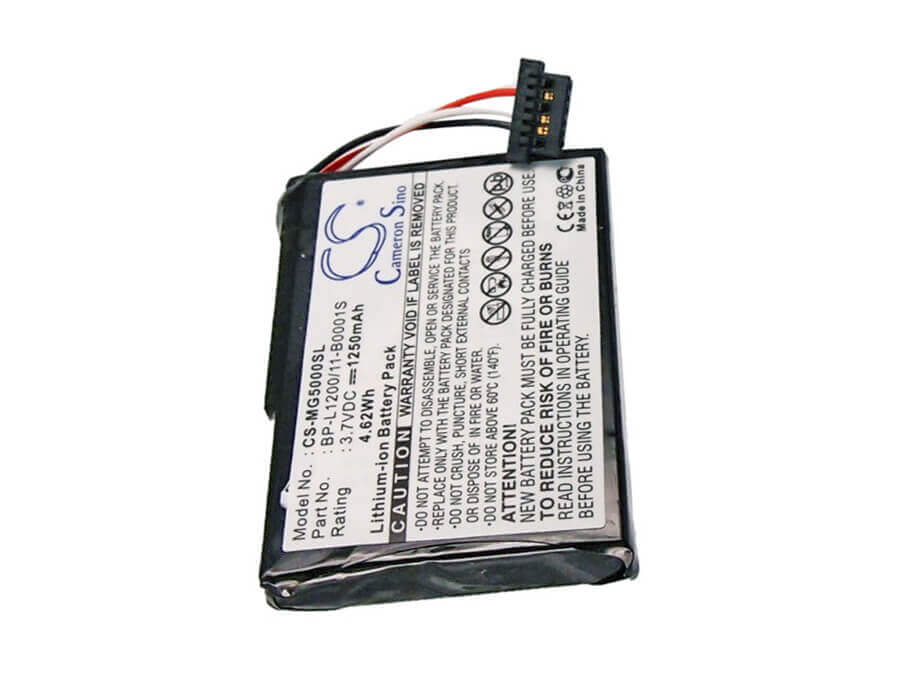 3,7V, Li-ion, 1250mAh, batterie GPS compatible avec Typhoon, 541380530001, Myguide Silverguide 5000, Myguide Silverguide 5000 Nav, 4,63Wh GPS, Navigator Cameron Sino Technology Limited