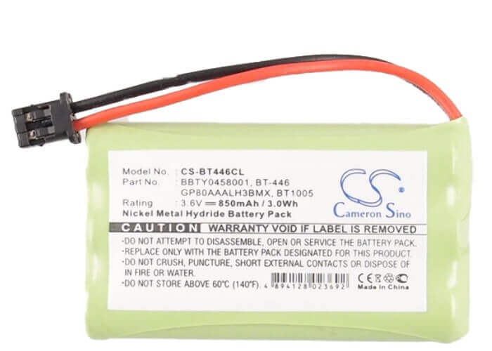 3.6V, Ni-MH, 800mAh, Cordless Phone battery fits Motorola, Gp, Radio Shack, Uniden, Bbty0457001, Gp80aaalh3bmx, 2.88Wh Cordless Phone Cameron Sino Technology Limited (Cordless Phone)