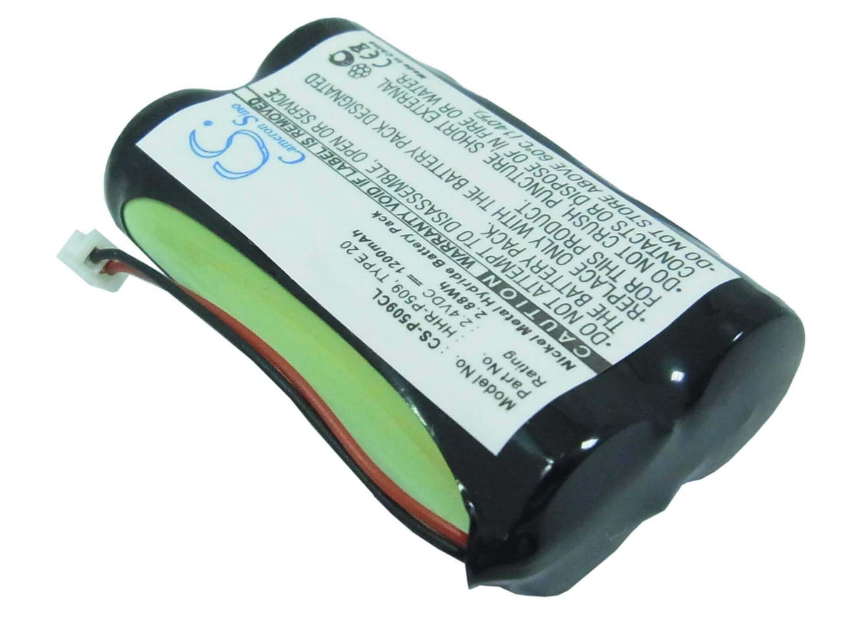 Cordless Phone Battery For Panasonic HHR-P509, HHR-P509A, HHR-15F2G3, 2.4v, 1200mah - 2.88wh Cordless Phone Cameron Sino Technology Limited (Cordless Phone)
