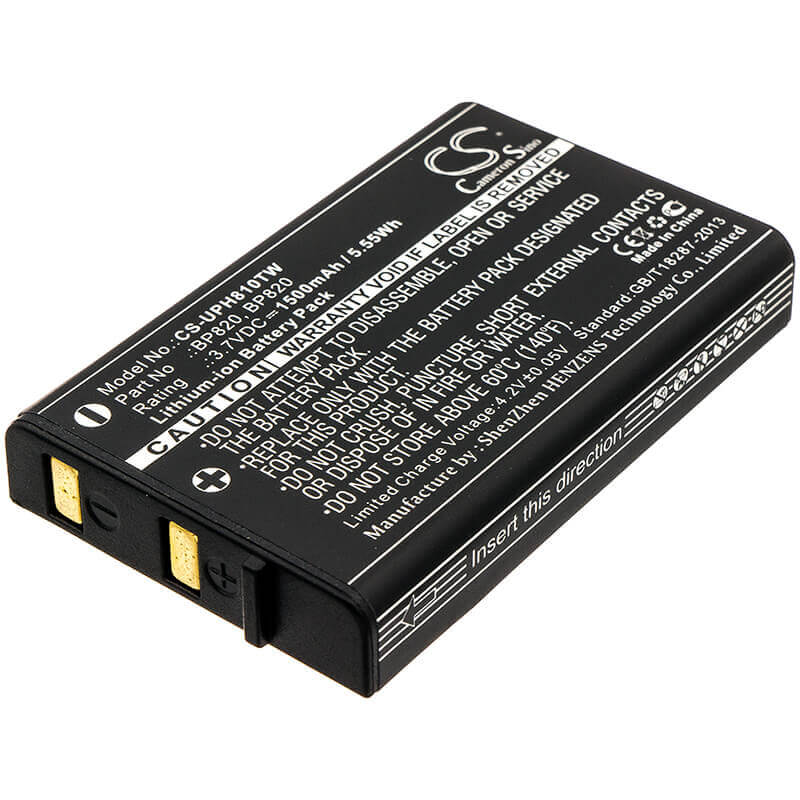 3.7V, Li-ion, 1500mAh, Two-Way Radio battery fits Uniden, Bp820, Uh810, Uh810s, 5.55Wh Two-Way Radio Cameron Sino Technology Limited