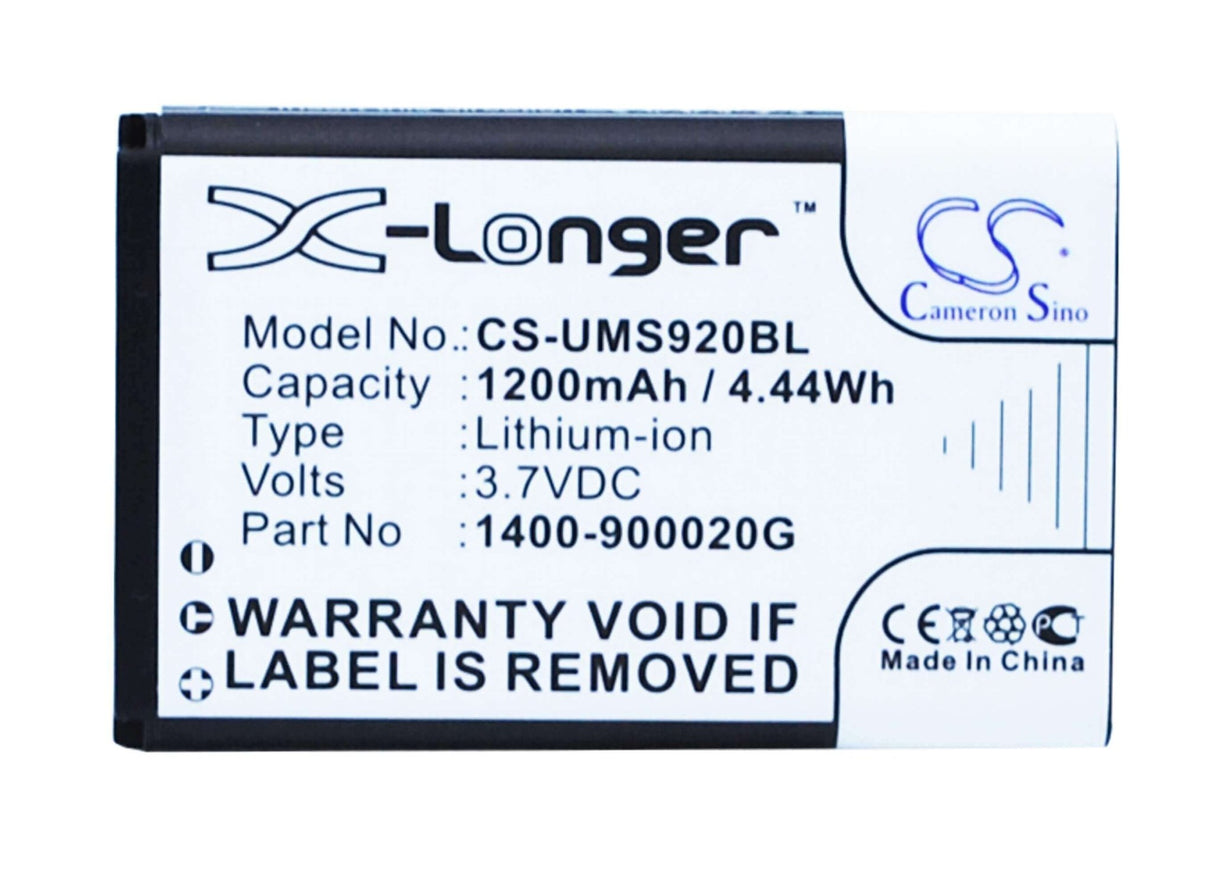 Barcode Scanner Battery For Unitech Ms920 3.7v, 1200mah - 4.44wh Barcode Scanner Cameron Sino Technology Limited