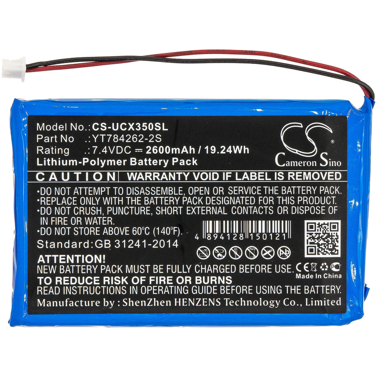 Cash Register Battery For Uniwell, Cx3500 7.4v, 2600mah - 19.24wh Cash Register Cameron Sino Technology Limited