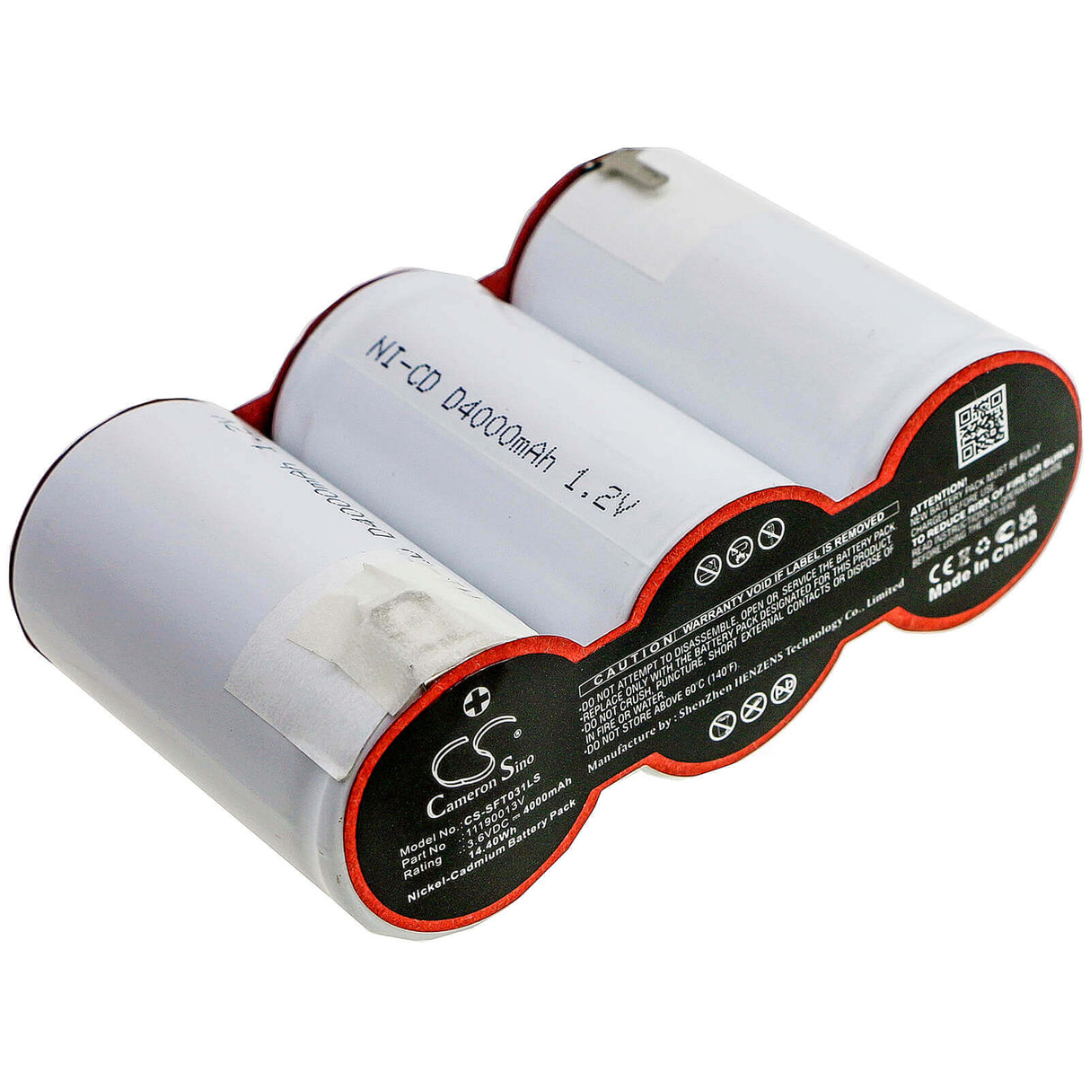 3.6V, Ni-CD, 4000mAh, batterie d'éclairage de secours compatible avec Van Lien, 11190013v, 11190013v, 3savtd113lf, 14.40Wh Éclairage de secours Cameron Sino Technology Limited