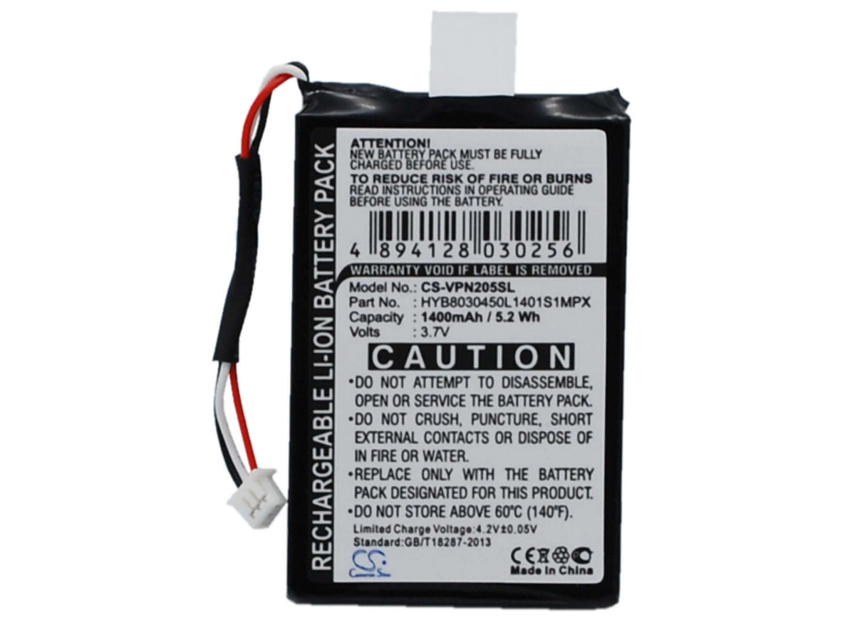 3,7V, Li-ion, 1400mAh, batterie GPS compatible avec Vdo Dayton, Hyb8030450l1401s1mpx, Ma3060, Pn1000, 5,18Wh GPS, Navigator Cameron Sino Technology Limited