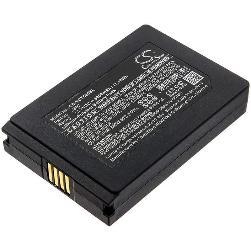 3,7V, Li-Polymer, 3000mAh, Batterie de terminal de paiement compatible avec Vectron, B60, Mobilepro 3, Mobilepro Iii, 11,10Wh Terminal de paiement Cameron Sino Technology Limited