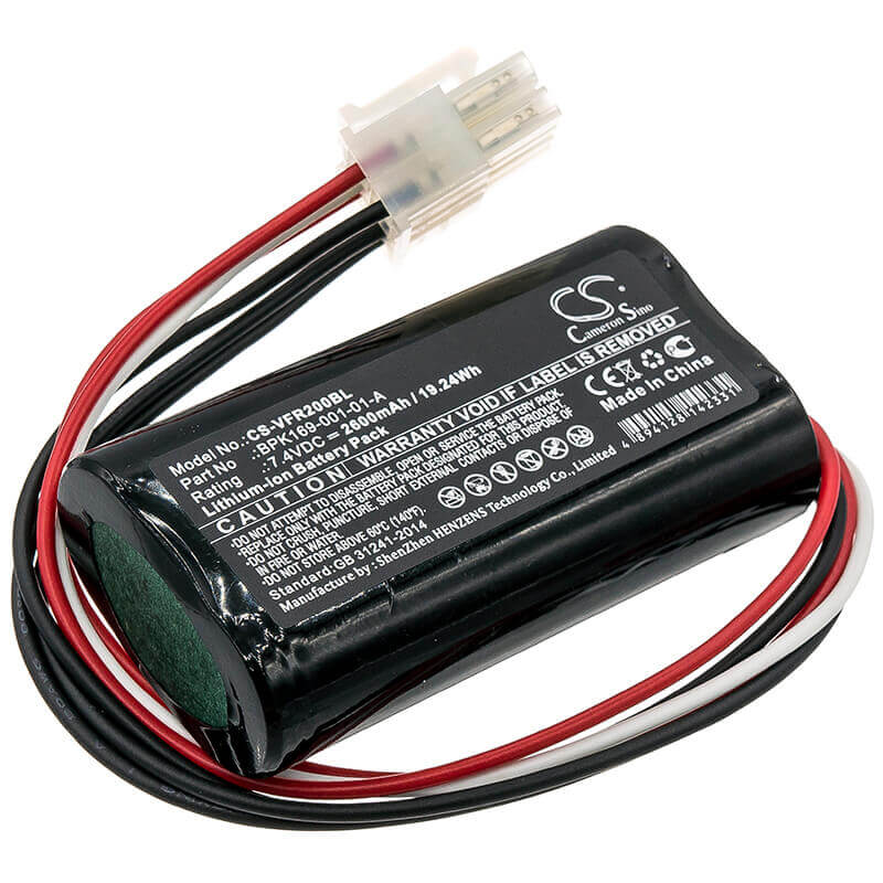 7.4V, Li-ion, 2600mAh, Payment Terminal battery fits Verifone, Bpk169-001-01-a, Pca169-001-01, Pca169-404-01-a, 19.24Wh Payment Terminal Cameron Sino Technology Limited