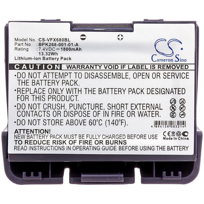 7.4V, Li-ion, 1800mAh, batterie de terminal de paiement compatible avec Verifone, Bpk268-001-01-a, Vx680, Vx680 Mac sans fil pour cartes de crédit, 13.32Wh Terminal de paiement Cameron Sino Technology Limited
