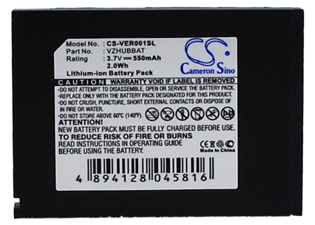 3.7V, Li-ion, 550mAh, batterie de smartphone compatible Verizon, Lbf-45333961-001, Hub, 2.04Wh Mobile, SmartPhone Cameron Sino Technology Limited (Suspendu)