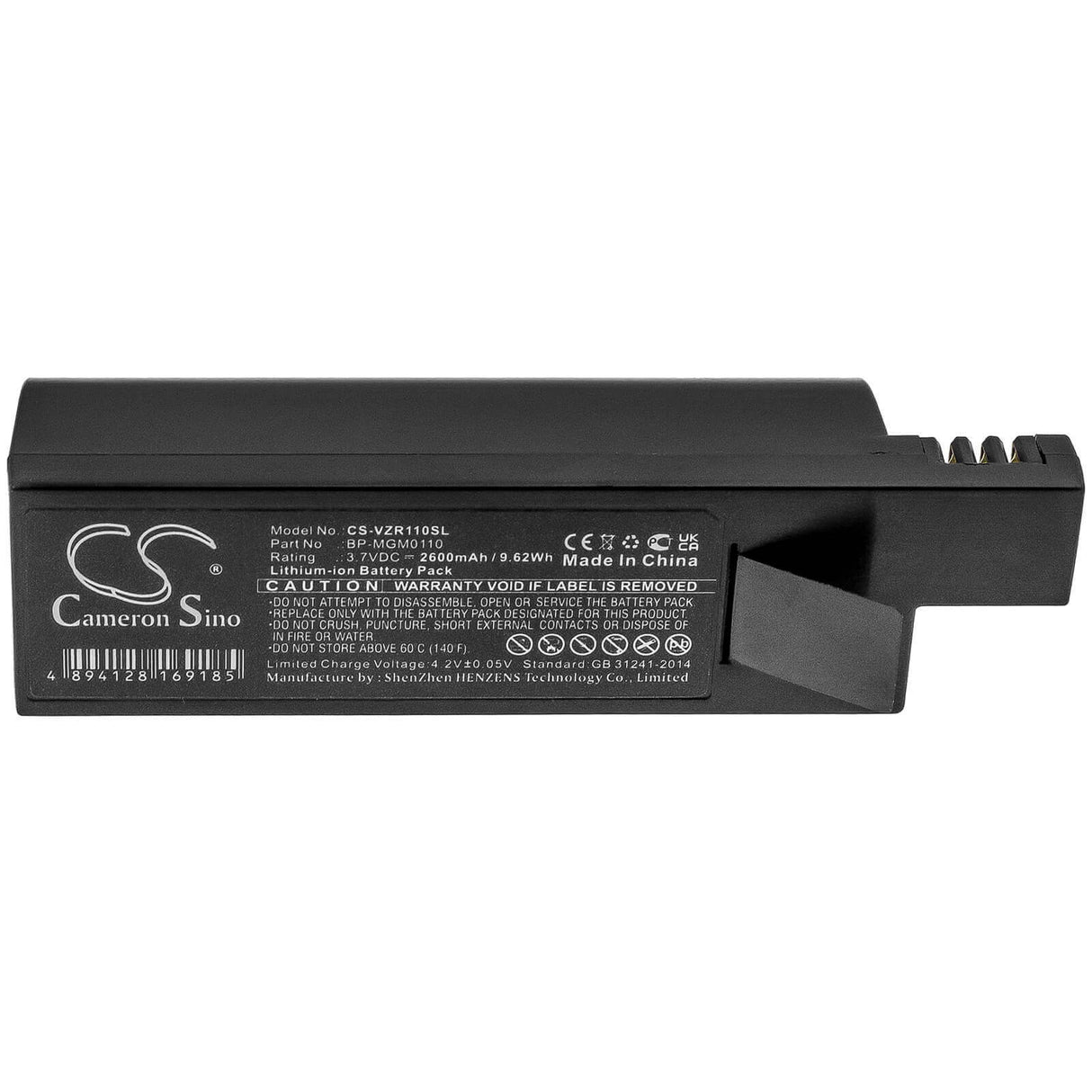 3,7V, Li-ion, 2600mAh, batterie Hotspot compatible avec Verizon, Bp-mgm0110, Mbha10, Smarthub Router, 9,62Wh Hotspot Cameron Sino Technology Limited