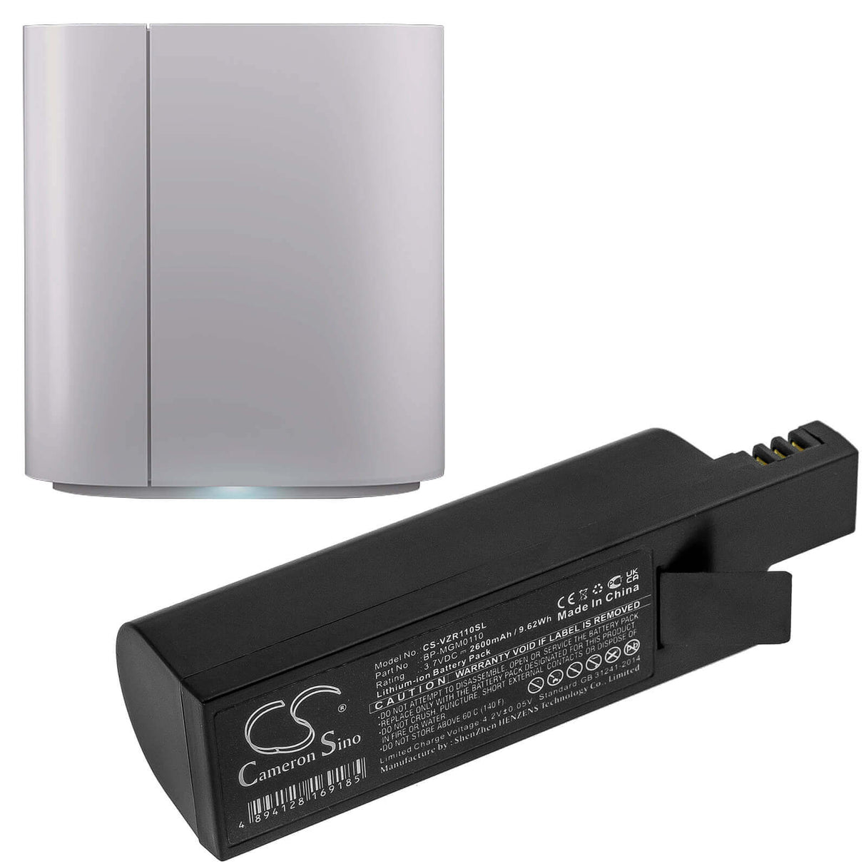 3,7V, Li-ion, 2600mAh, batterie Hotspot compatible avec Verizon, Bp-mgm0110, Mbha10, Smarthub Router, 9,62Wh Hotspot Cameron Sino Technology Limited