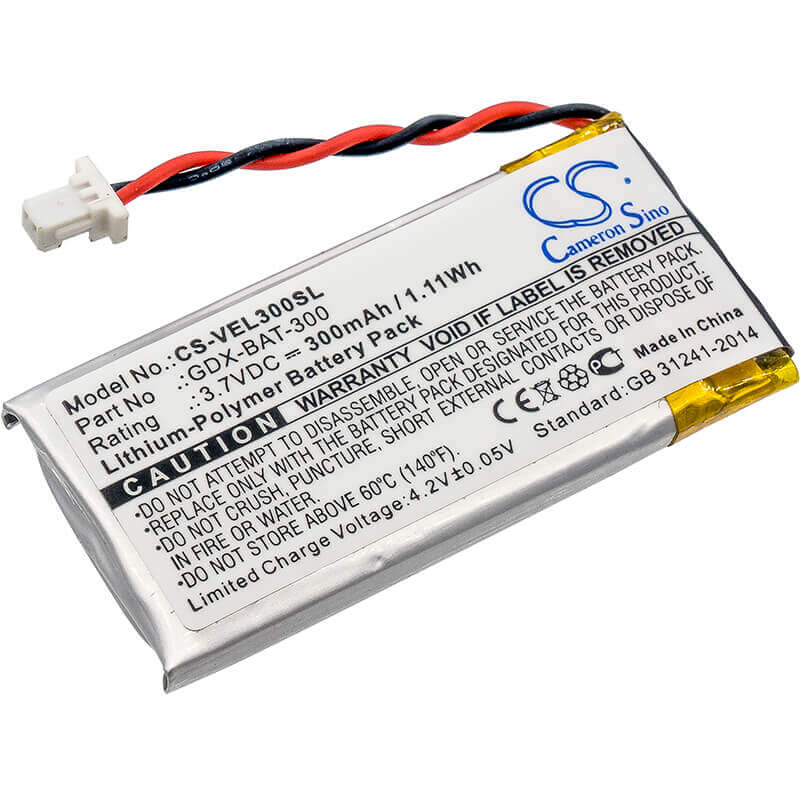 3.7V, Li-Polymer, 300mAh, Equipment battery fits Vernier, Gdx-bat-300, Go Direct Acceleration Sensor, Go Direct Ammonium Ion-selecti, 1.11Wh Equipment, Survey, Test Cameron Sino Technology Limited
