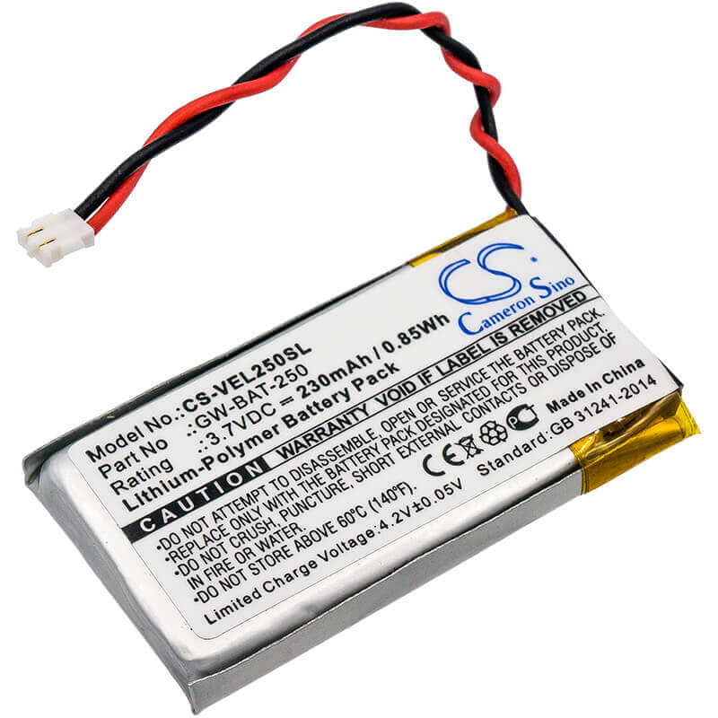3.7V, Li-Polymer, 230mAh, Equipment battery fits Vernier, Gw-bat-250, Go Wireless Link, 0.85Wh Equipment, Survey, Test Cameron Sino Technology Limited