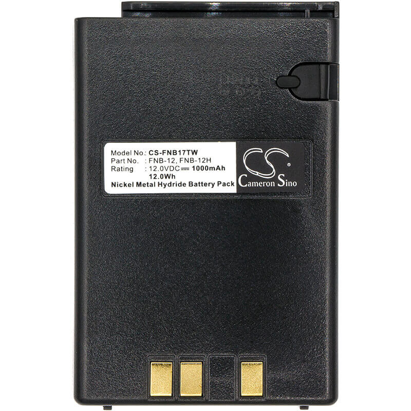 12.0V, Ni-MH, 1000mAh, Two-Way Radio battery fits Yaesu, Vertex, Fnb-10, Ft-23r, Ft-33r, 12Wh Two-Way Radio Cameron Sino Technology Limited