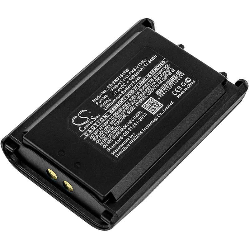 Two-Way Radio Battery For Vertex, Vx-230, Vx-231, Vx-231l 7.4v, 1600mah - 11.84wh Two-Way Radio Cameron Sino Technology Limited