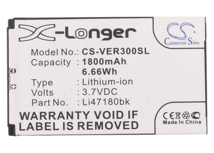 3.7V, Li-ion, 1800mAh, batterie de smartphone compatible avec Viewsonic, Li47180bk, Q1, Q3, 6.66Wh Mobile, Smartphone Cameron Sino Technology Limited (Smartphone)