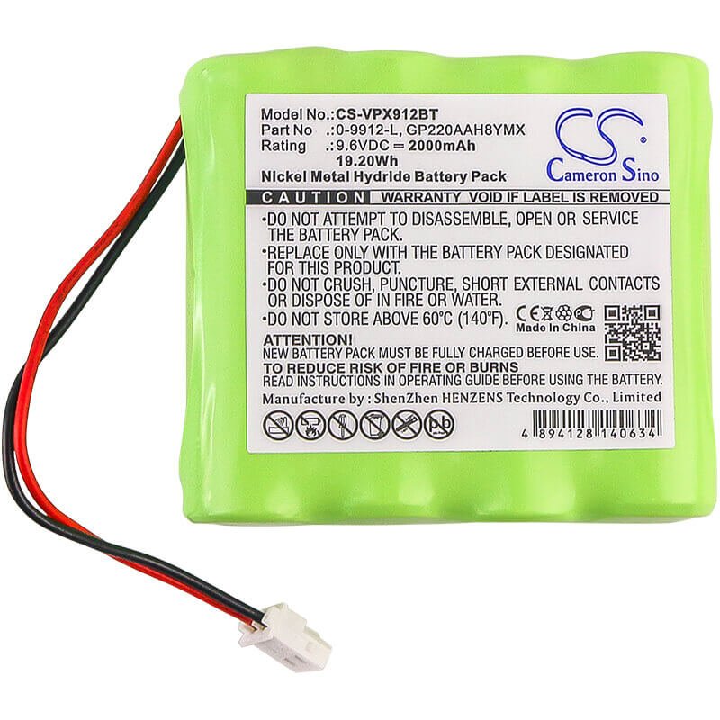 Ni-MH, Alarm Battery For Visonic, 0-100459, 0-100498, 0-100535 9.6v, 2000mah - 24.00wh Alarm System Cameron Sino Technology Limited