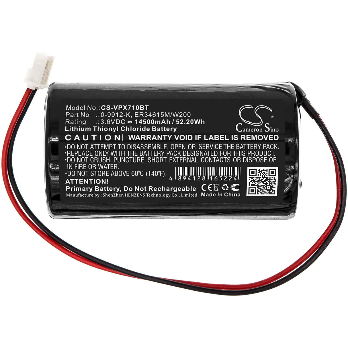Alarm Battery For Visonic, Mc-s710, Mc-s720, Mcs-730 3.6v, 14500mah - 52.20wh Alarm System Cameron Sino Technology Limited