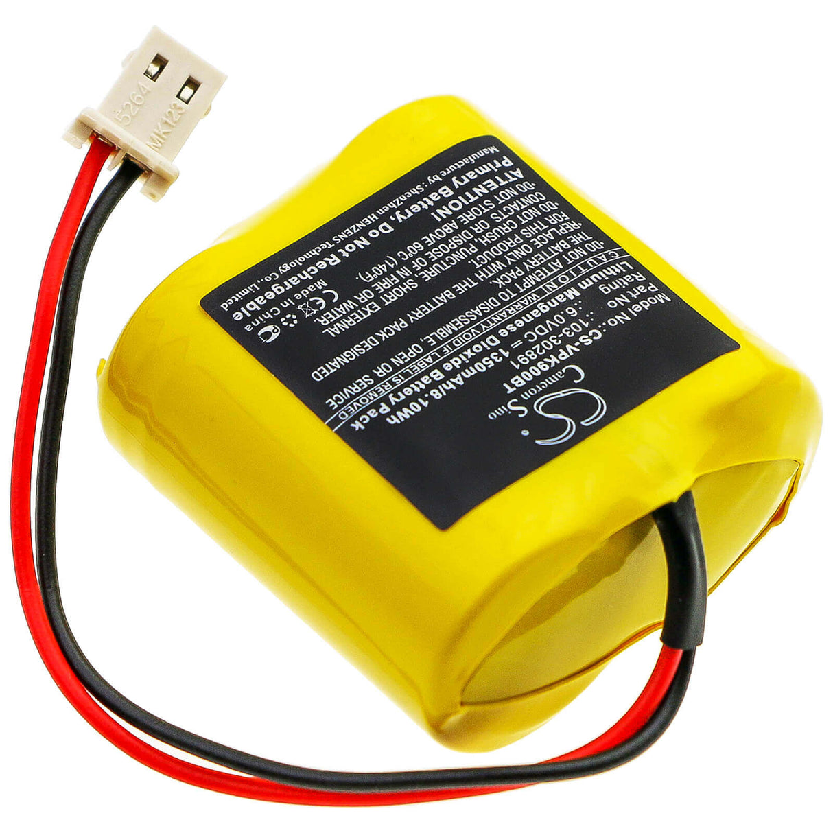6.0V, Li-MnO2, 1350mAh, Home Security Camera battery fits Visonic, 103-302891, Neo Pg8934, Next Cam, 8.1Wh Home Security Camera Cameron Sino Technology Limited