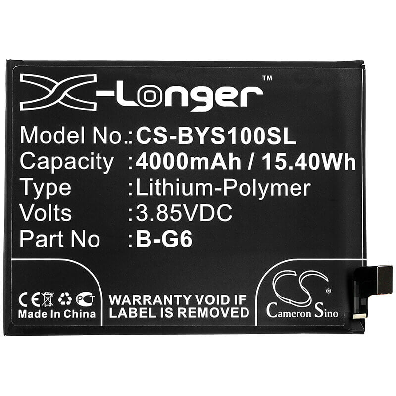 3.85V, Li-Polymer, 4000mAh, SmartPhone battery fits Vivo, B-g6, S1 Pro, V1945, 15.4Wh Mobile, SmartPhone Cameron Sino Technology Limited (Smartphone)