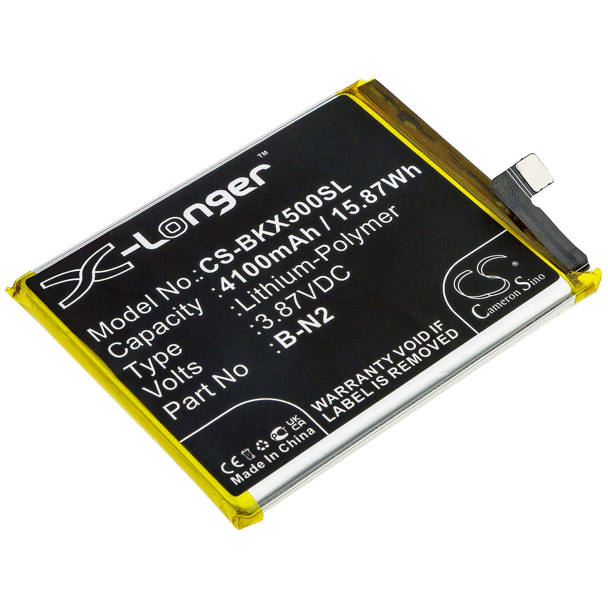 3.87V, Li-Polymer, 4100mAh, SmartPhone battery fits Vivo, B-n2, V2001, V2001a, 15.87Wh Mobile, SmartPhone Cameron Sino Technology Limited (Smartphone)