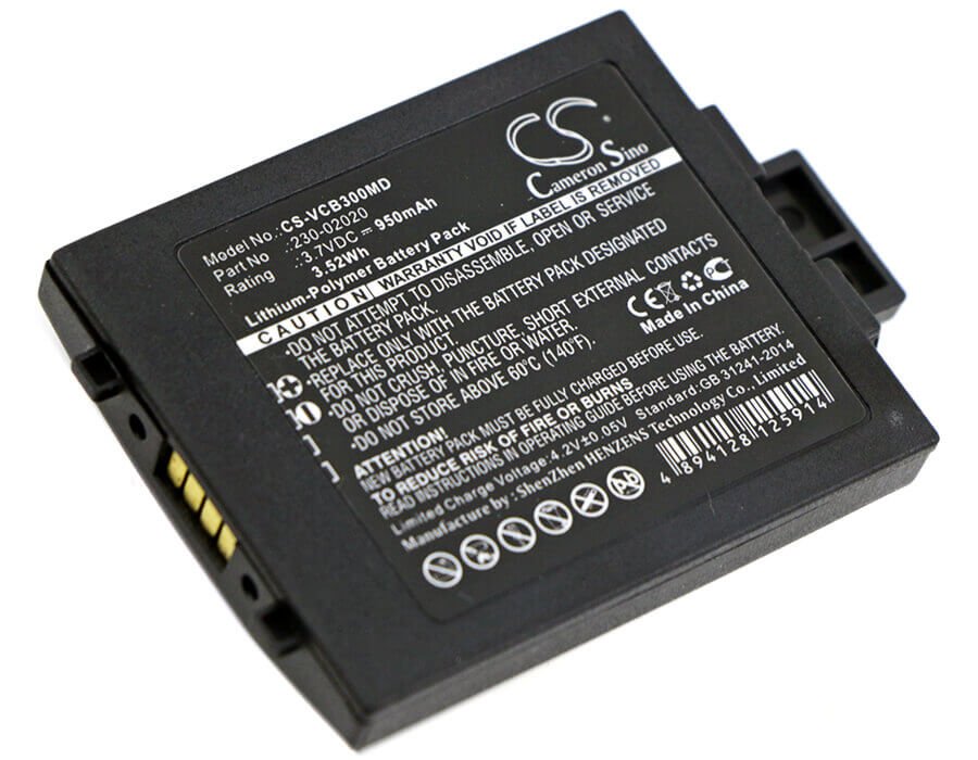 3.7V, Li-Polymer, 950mAh, Medical battery fits Vocera, 230-01924, B3000e, B3000n, 3.52Wh Medical Cameron Sino Technology Limited (Medical)